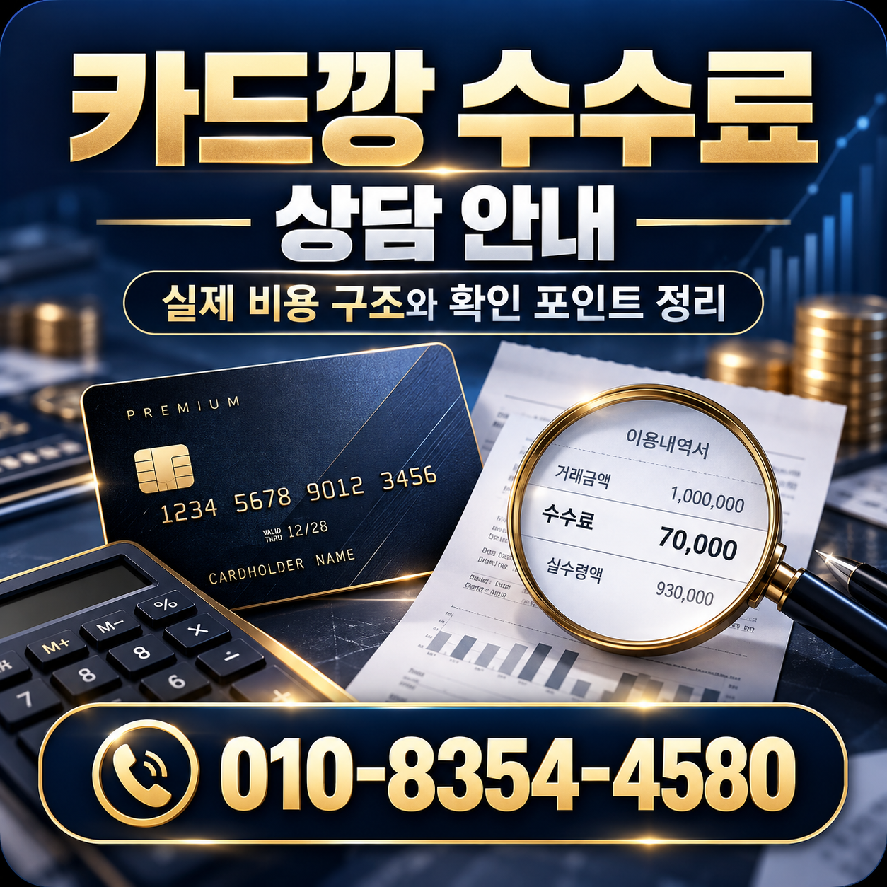 카드깡 수수료 상담 안내 대표 이미지