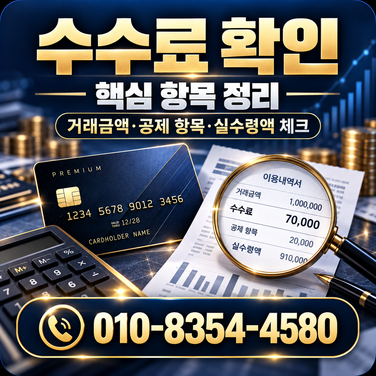 카드깡 수수료 비교 안내 이미지